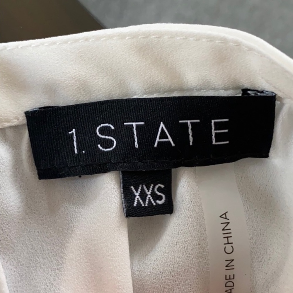 1. State long sleeve high neck blouse xxs - Picture 8 of 15